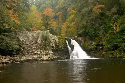 Abrams Falls in Cades Cove in fall