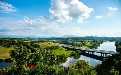 aerial view of sevierville