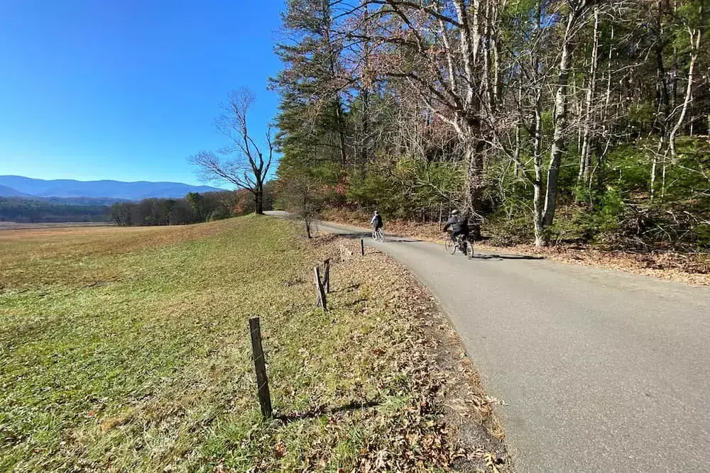 bikes on the Cades Cove Loop Road