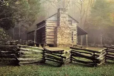 The historic John Oliver Cabin in Cades Cove.