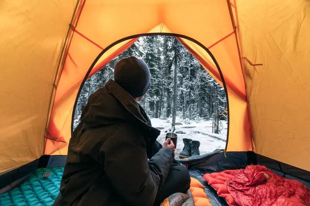 winter camping cades cove